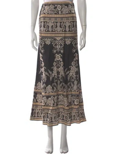 Pre-owned Zimmermann Linen Midi Length Skirt In Multi