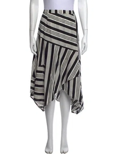 Pre-owned Zimmermann Linen Midi Length Skirt In Multi