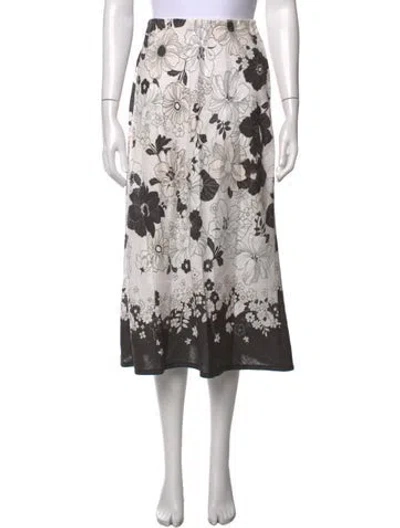 Pre-owned Zimmermann Linen Midi Length Skirt In Multicolor