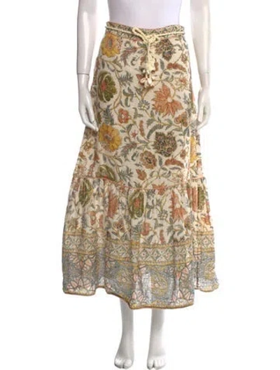 Pre-owned Zimmermann Linen Midi Length Skirt In Neutral