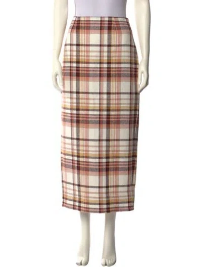 Pre-owned Zimmermann Linen Midi Length Skirt In Neutral