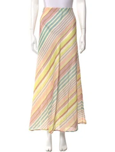 Pre-owned Zimmermann Linen Midi Length Skirt In Neutral