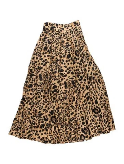 Pre-owned Zimmermann Linen Midi Length Skirt In Neutral