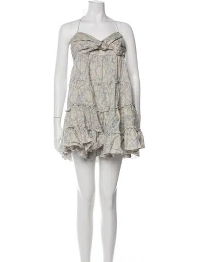 Pre-owned Zimmermann Linen Mini Dress