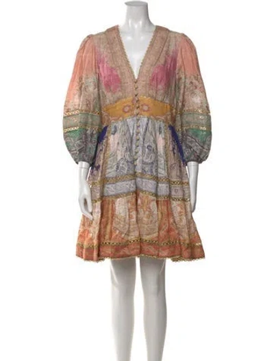 Pre-owned Zimmermann Linen Mini Dress