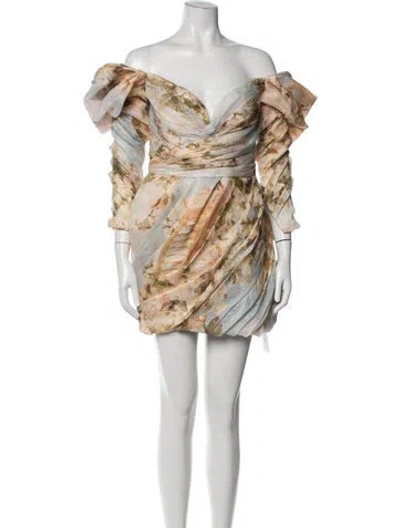 Pre-owned Zimmermann Linen Mini Dress