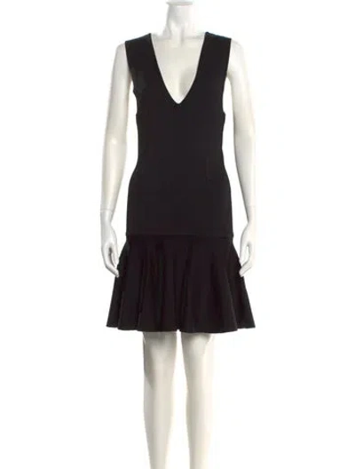 Pre-owned Zimmermann Linen Mini Dress In Black