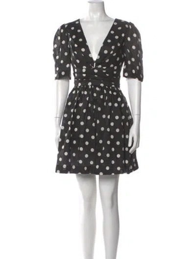 Pre-owned Zimmermann Linen Mini Dress In Black