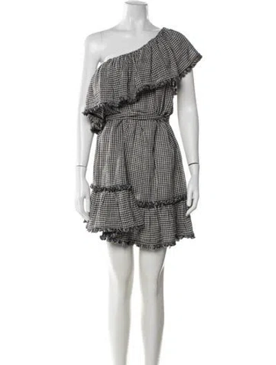 Pre-owned Zimmermann Linen Mini Dress In Black