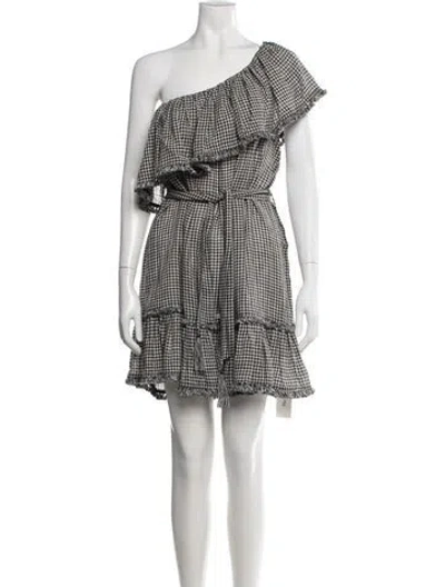Pre-owned Zimmermann Linen Mini Dress In Black