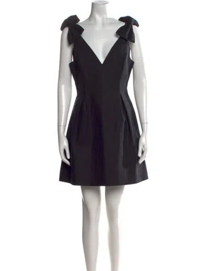 Pre-owned Zimmermann Linen Mini Dress In Black