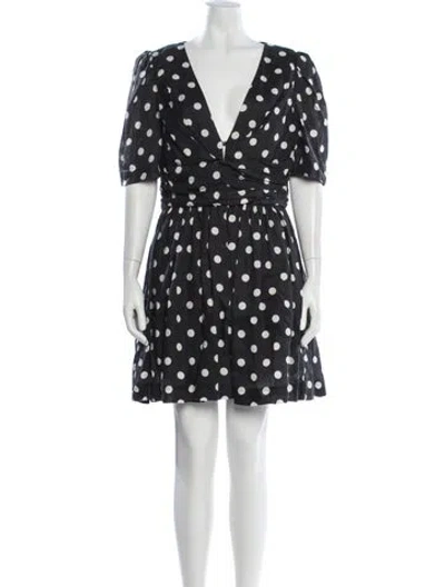 Pre-owned Zimmermann Linen Mini Dress In Black