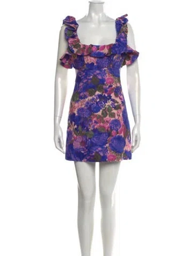 Pre-owned Zimmermann Linen Mini Dress In Blue