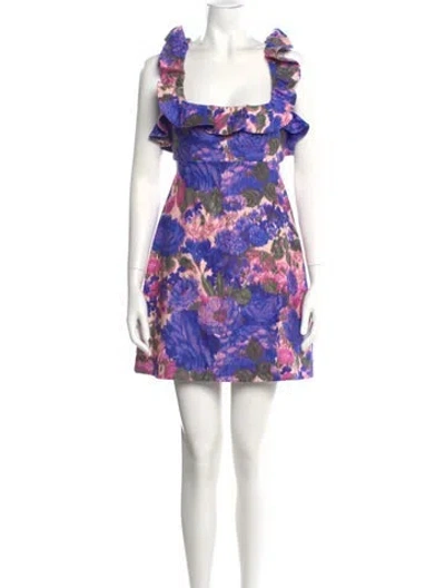 Pre-owned Zimmermann Linen Mini Dress In Blue