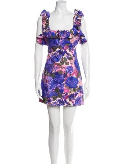 Pre-owned Zimmermann Linen Mini Dress In Blue