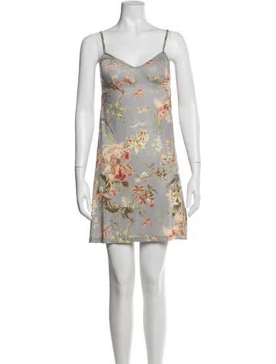 Pre-owned Zimmermann Linen Mini Dress In Blue
