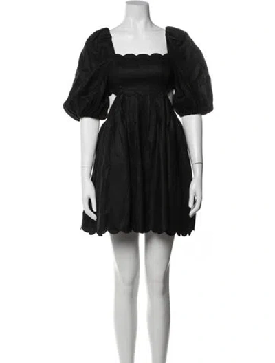 Pre-owned Zimmermann Linen Mini Dress In Blue