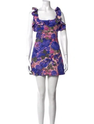 Pre-owned Zimmermann Linen Mini Dress In Blue