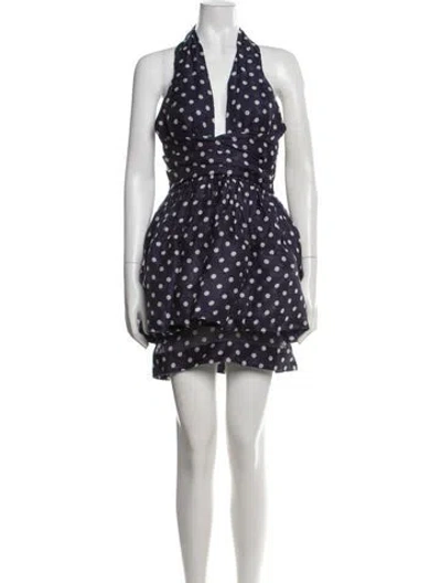 Pre-owned Zimmermann Linen Mini Dress In Blue