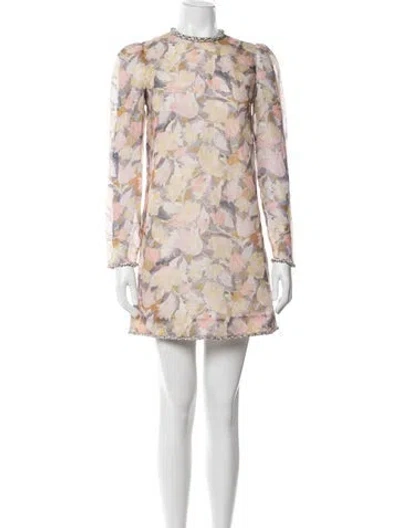 Pre-owned Zimmermann Linen Mini Dress In Blue