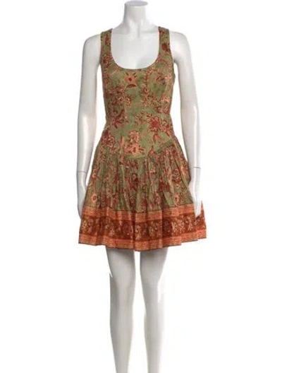 Pre-owned Zimmermann Linen Mini Dress In Brown