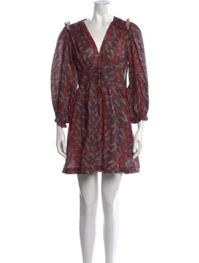 Pre-owned Zimmermann Linen Mini Dress In Brown