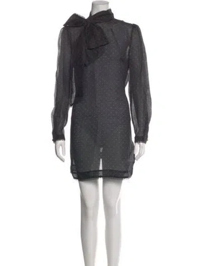 Pre-owned Zimmermann Linen Mini Dress In Gray
