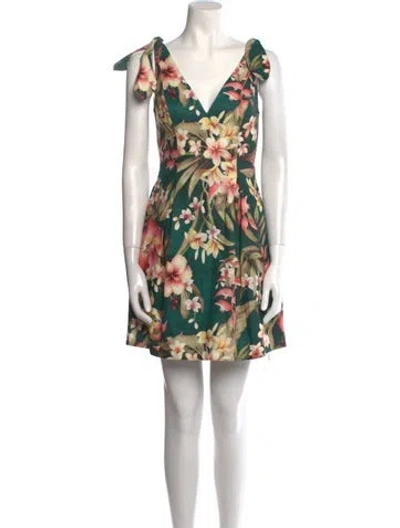 Pre-owned Zimmermann Linen Mini Dress In Green