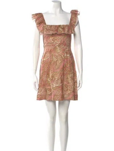 Pre-owned Zimmermann Linen Mini Dress In Green
