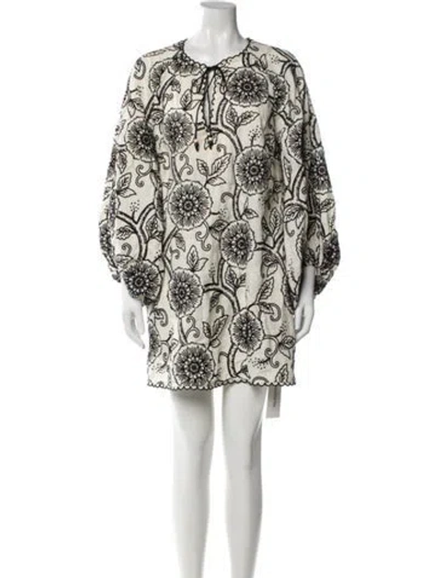 Pre-owned Zimmermann Linen Mini Dress In Green