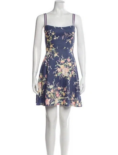 Pre-owned Zimmermann Linen Mini Dress In Multi
