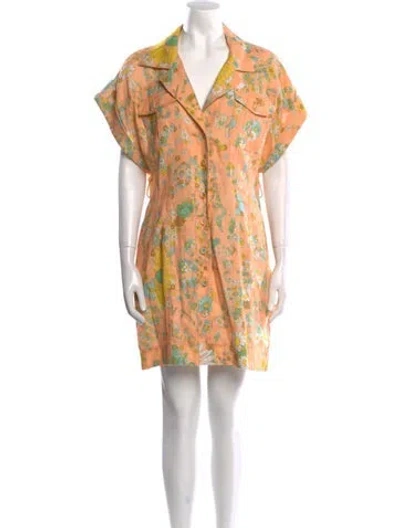 Pre-owned Zimmermann Linen Mini Dress In Multi