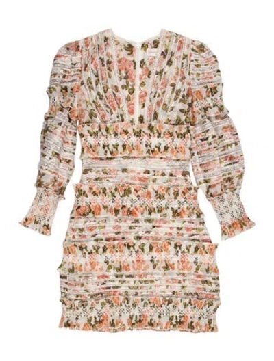 Pre-owned Zimmermann Linen Mini Dress In Multi