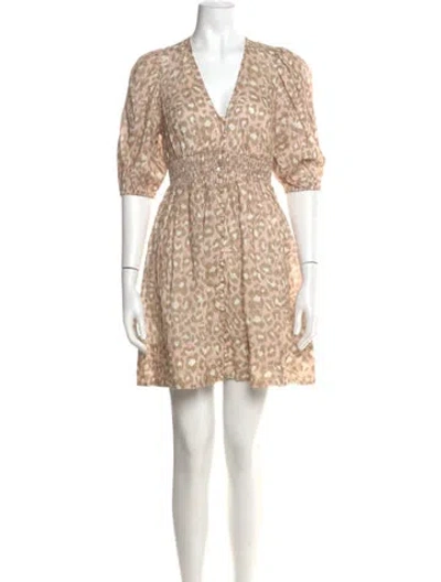 Pre-owned Zimmermann Linen Mini Dress In Multi