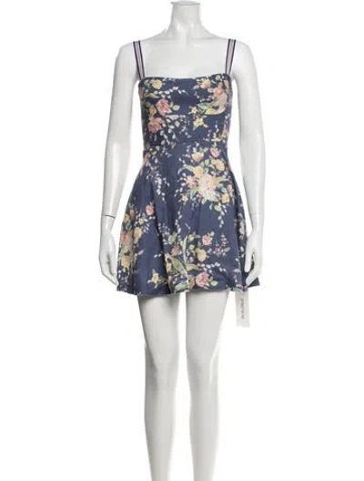 Pre-owned Zimmermann Linen Mini Dress In Multi