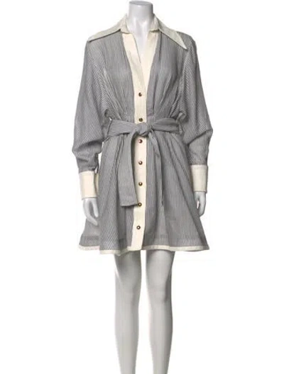 Pre-owned Zimmermann Linen Mini Dress In Multi