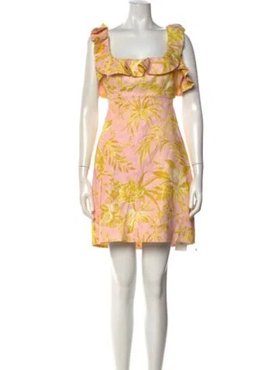 Pre-owned Zimmermann Linen Mini Dress In Multi