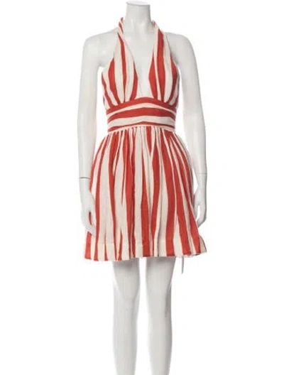 Pre-owned Zimmermann Linen Mini Dress In Multicolor