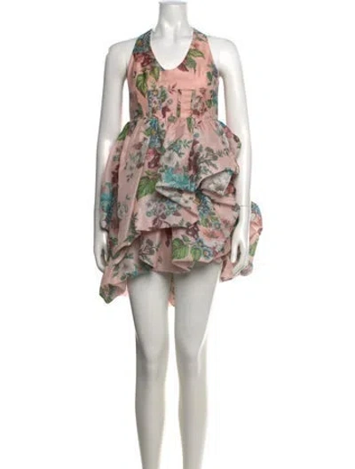 Pre-owned Zimmermann Linen Mini Dress In Multicolor
