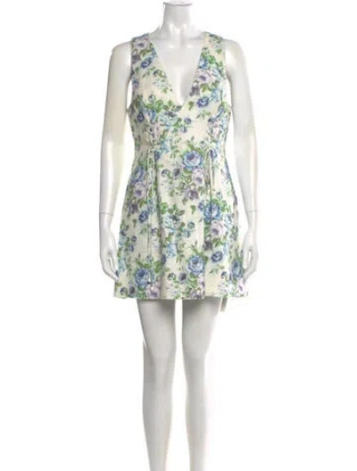 Pre-owned Zimmermann Linen Mini Dress In Neutral