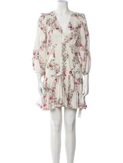 Pre-owned Zimmermann Linen Mini Dress In Neutral