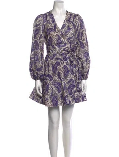 Pre-owned Zimmermann Linen Mini Dress In Neutral