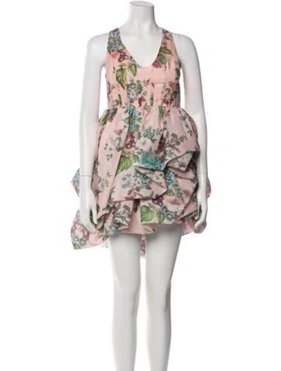 Pre-owned Zimmermann Linen Mini Dress In Neutral