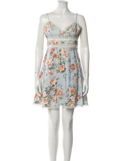 Pre-owned Zimmermann Linen Mini Dress In Neutral