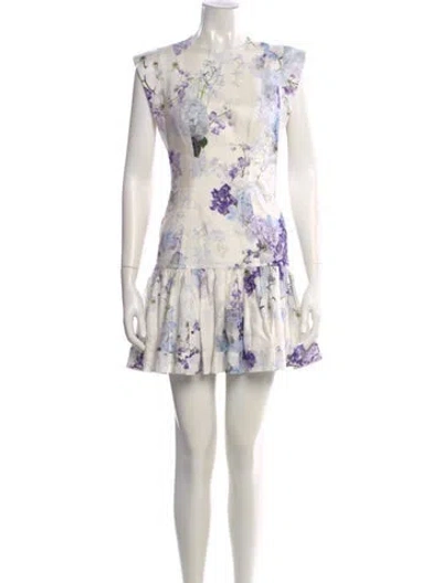 Pre-owned Zimmermann Linen Mini Dress In Neutral