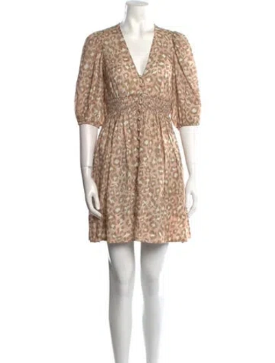 Pre-owned Zimmermann Linen Mini Dress In Neutral