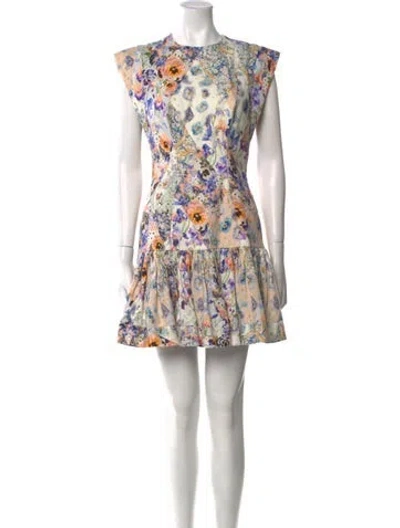 Pre-owned Zimmermann Linen Mini Dress In Neutral