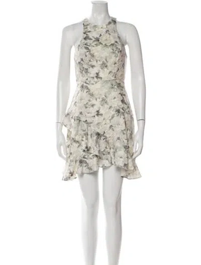 Pre-owned Zimmermann Linen Mini Dress In Neutral