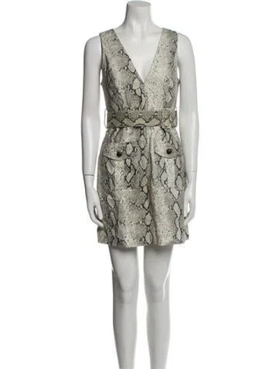 Pre-owned Zimmermann Linen Mini Dress In Neutral