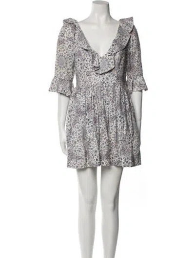 Pre-owned Zimmermann Linen Mini Dress In Neutral
